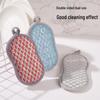 Dual-Sided Kitchen Cleaning Pads: Non-Stick Oil Brush & Steel Wool Sponge for Dishwashing and Household Use