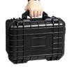 Waterproof Safety Tool Case Sealed Box Equipment Impact Resistant Tool Box Suitcase Tool Container Black 325x215x172mm