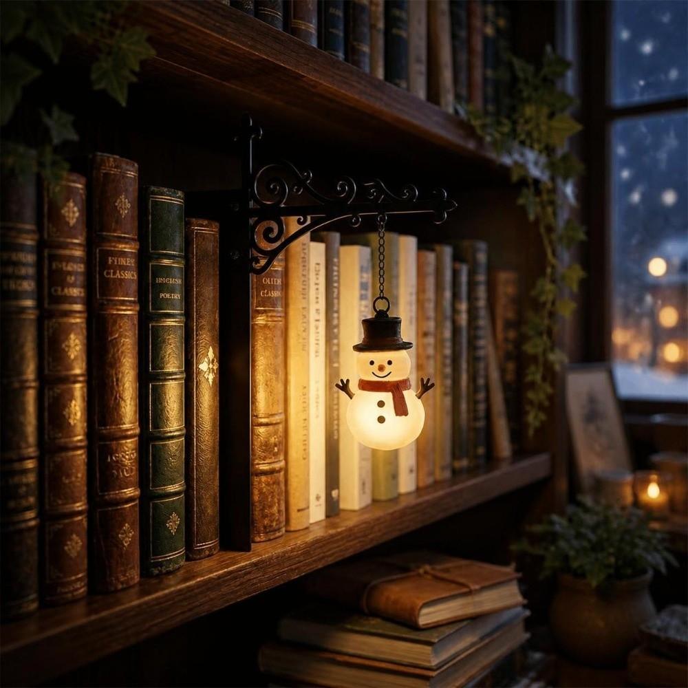 Iron Art Christmas Bookmark Light Retro LED Library Lantern  Reading Space
