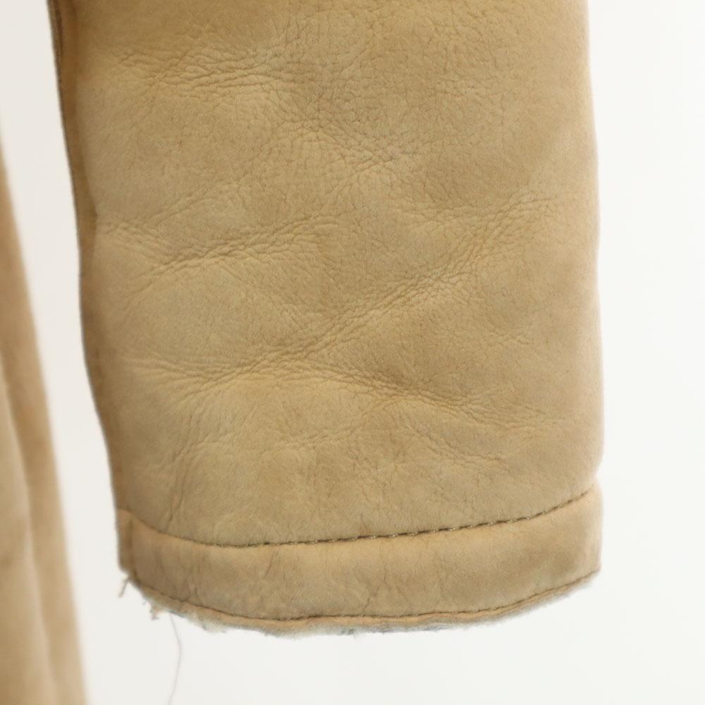 Neil Barrett Made In Romania Leather Coat L Beige Women Used