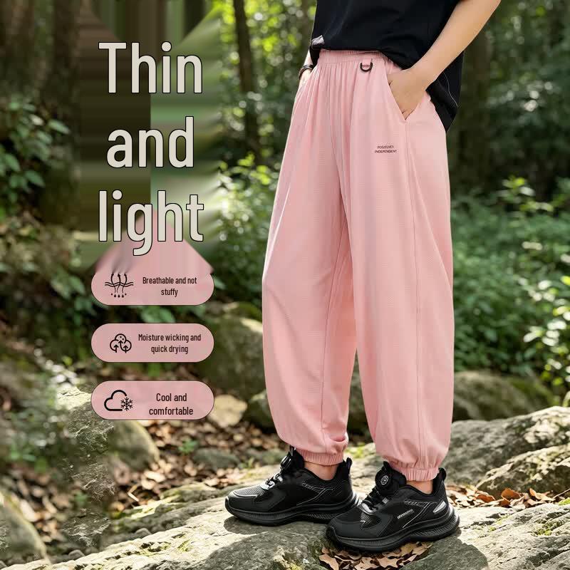 Kids Summer Lightweight Plaid Jogger Pants 170