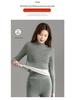 Women's High Waist Thermal Base Layer Pants & Top Set - Imitation Cashmere, Elastic, Plus Velvet Warmth for Autumn/Winter.