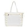 Bearneko Ita Bag, Tote Bag, Otaku Bag, A4 Size, Cute, Large Capacity, Lace-Up, Ribbon, Spring, Summer, Autumn, Winter, Gift, Women's (White)