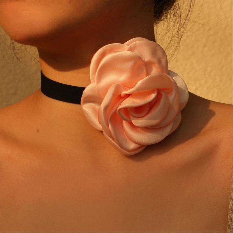 Elegantes Choker-Halsband Schlüsselbein-Kette Rosen-Choker Damen Valentinstagsgeschenk