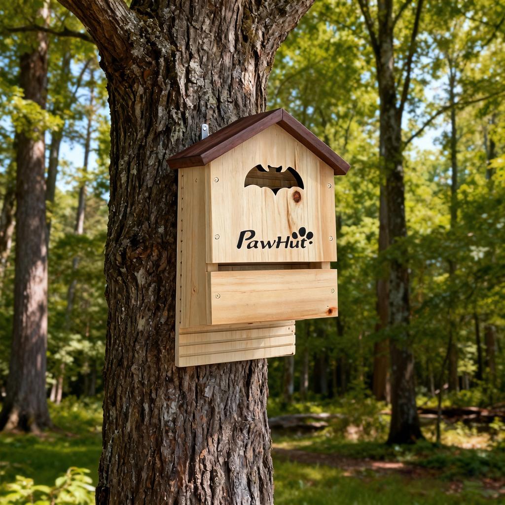 Bat Box Set of 3, Made of Fir Wood, Bat House for Bats, for Hanging In Gardens, 21.5 X 11.5 X 34 Cm