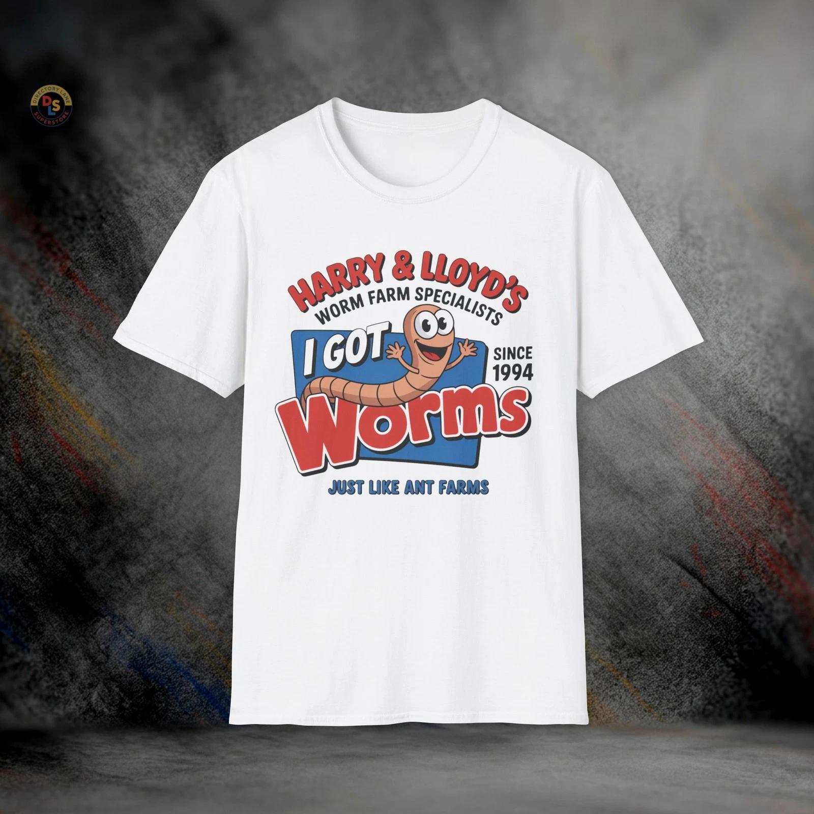Harry & Lloyd s I Got Worms Dumb and Dumber T-Shirt | Softstyle Tee L