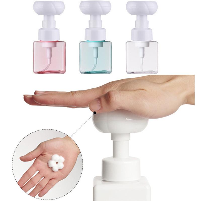 

250 мл бутылочка для мыла, пенящиеся лосьоны, многоразовая бутылка, цветок, насос, головка, мыло, шампунь, косметический квадрат, простая креативная пустая бутылка 250ml коричневый