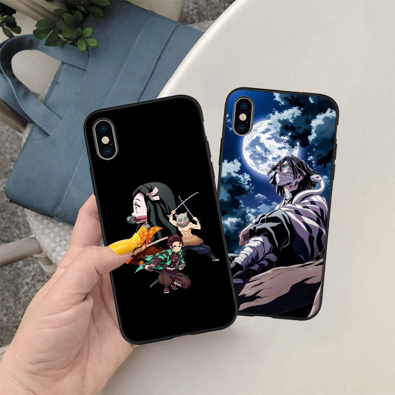 ED3 Anime Demon Slayer telefondeksel for iPhone 6 6s 7 8 11 12 13 14 15 XS Pro Max XR X SE Samsung S20 S21 S22 S23 S24 FE Ultra Plus Lite S21S A55