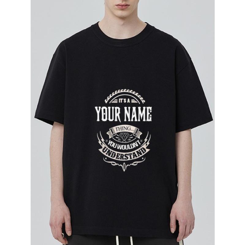 

Black T Shirt with Personalized Name and It S A Thing You Wouldn T Understand Graphic Print for Casual Wear XXXXL чёрный