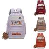 Capybara Cartoon Large Capacity Backpack With Breathable Water Resistant Oxford Fabric For Middle School Students