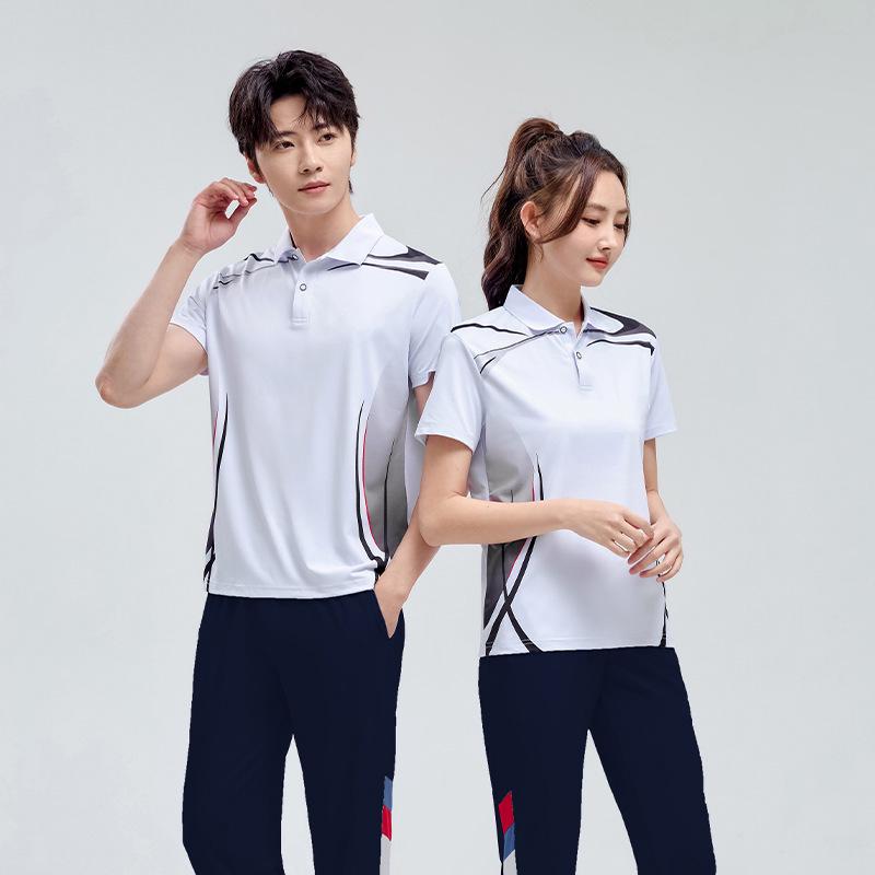 Unisex Summer Badminton Tops: Quick-Dry, Sweat-Wicking, Short-Sleeve Sportswear for Couples & Coaches