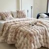Faux Rabbit Fur Bubble Plush Cushion Cover Soft Fluffy Skin Friendly Decorative Square Rectangular Pillow Case for Sofa Couch Bedroom Home Decor
