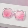 Luxury Square Sunglasses for Kids Boys Girls Diamond Rhinestone Brand Designer Glitter Sun Glasses UV400 Shades Children Eyewear