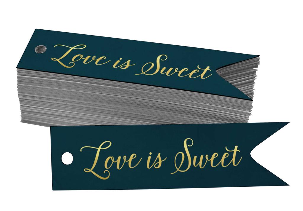 Inkdotpot Gold Foil Paper Hang Tags Love Is Sweet Wedding Favor Tags 100
