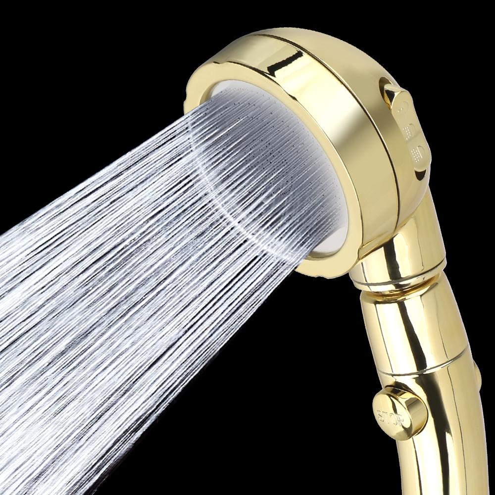 360 Degrees Rotating Handheld Shower Head Adjustable Water Saving Shower Head 3 Spray Setting with ON/OFF Pause SwitchGood product