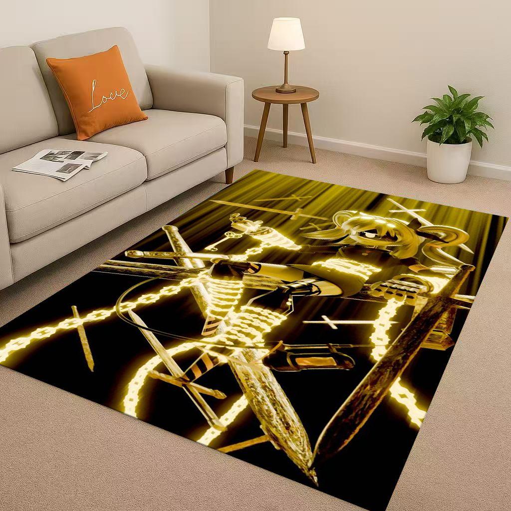 HD Cartoon Murder Drones V Uzi Robot Living Room Non Slip Area Rug Soft Carpet for Bedroom Playroom Sofa,Easy Clean Home Doormat