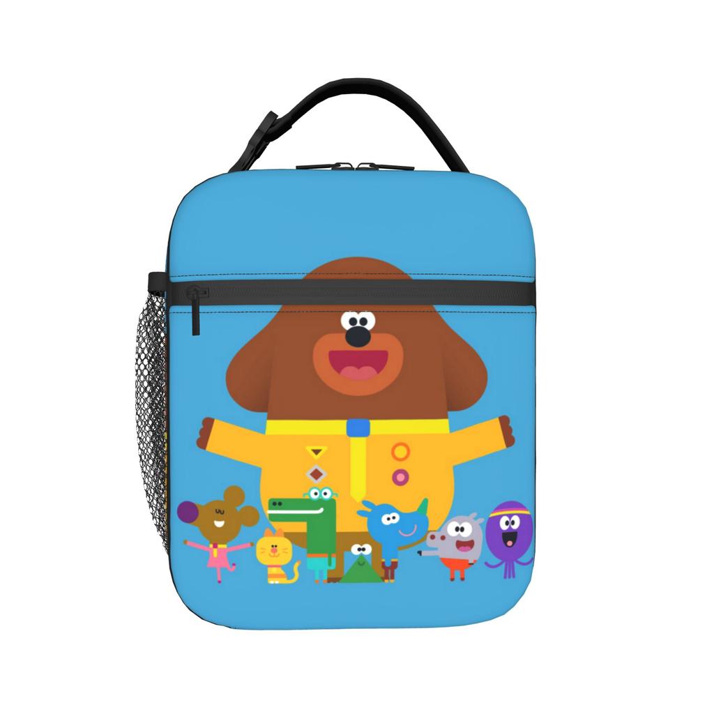 Duggees Cartoon Insulated Lunch Bags for Men Women Food Bag Reusable Thermal Cooler Lunch Boxes For Travel