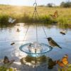 USB-Powered Fountain Bird Bath Hanging Bird Bath Fountain Outdoor Hummingbird Feeder Bath Bowl Attracts Wild Birds for Garden Decoration