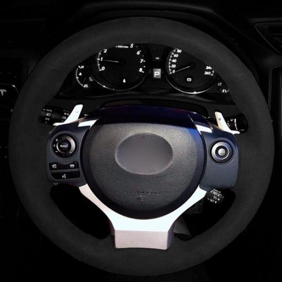 DIY Suede Car Steering Wheel Cover For Lexus IS250 IS200t IS300 NX200t IS350