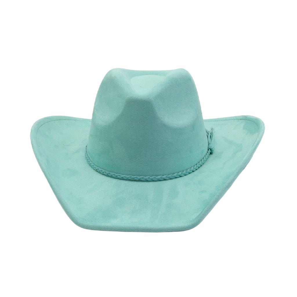 Suede 9.5cm Large Brim Classic Western Cowboy Fedora Hat Men's and Women's Cowboy Hats Fashion New Cowboy Hats