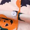 Damen Halloween Pyjama Set Knopfleiste 2-teiliges Pjs Shorts Set Kürbisdruck Kurzarm Nachtwäsche Sets
