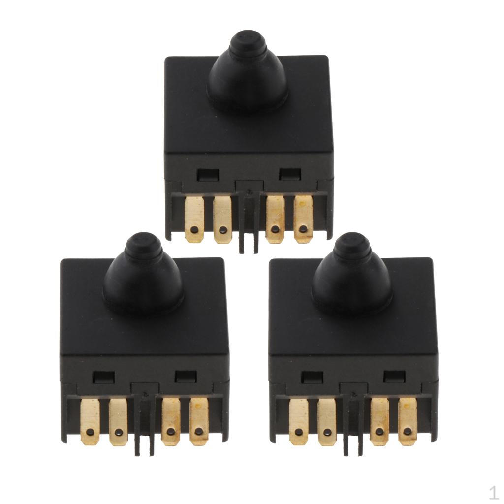 

3x Universal Replacement Push Button Switch For Angle 4 Accessory