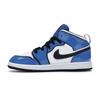 Air Jordan 1 Mid SE PS Signal Blue Kinder-Sneaker Weiß Schwarz BQ6932-402