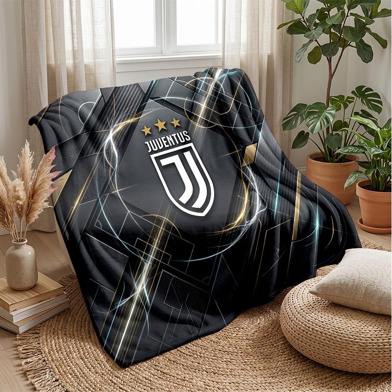 Coperta a tema Juventus FC Morbida coperta in flanella Coperta morbida tipo plaid Coperta accogliente per divano e letto per arredamento domestico