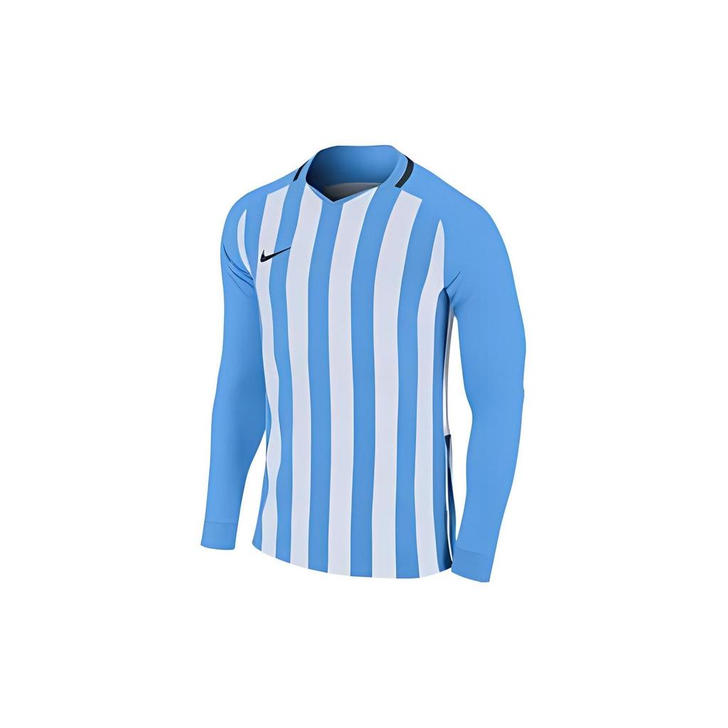 Nike Striped Print Crew Neck Long Sleeve Pullover T-Shirt Men Tops Blue AO2455-412
