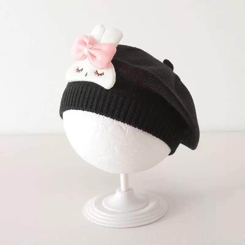 Infant Spring & Autumn Wool Beret - Cute Flower Knit Hat for Boys & Girls