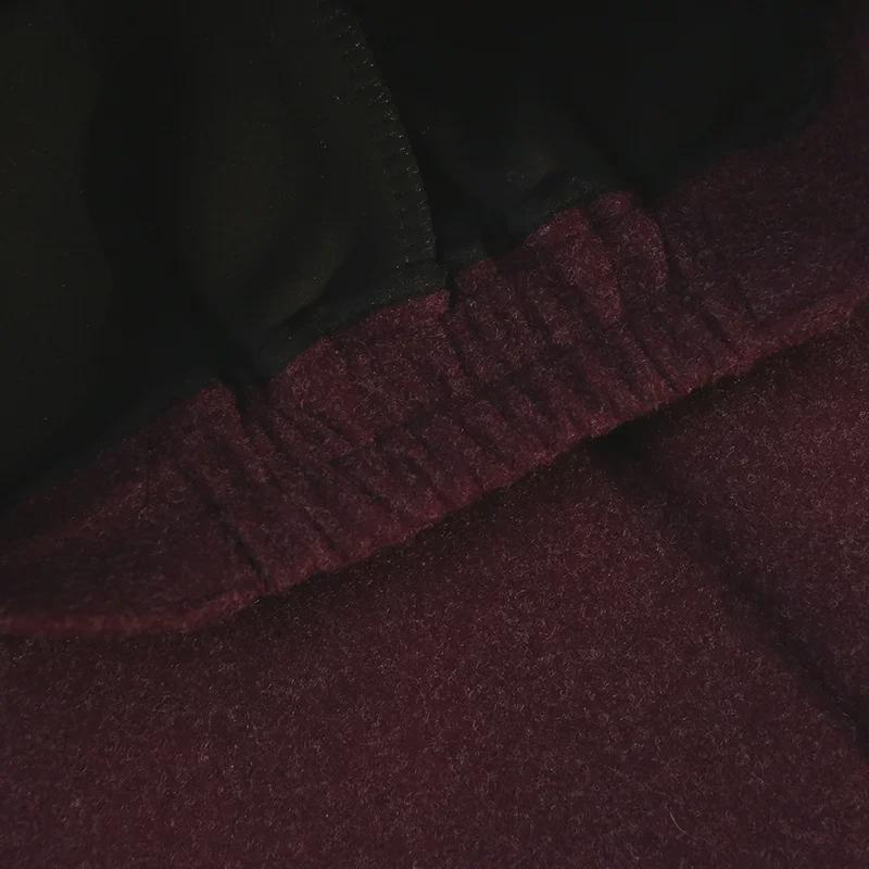 Jupe A-line en laine à taille haute et taille élastique pour femmes - Jupe longue fourreau d'automne/hiver pour les déplacements