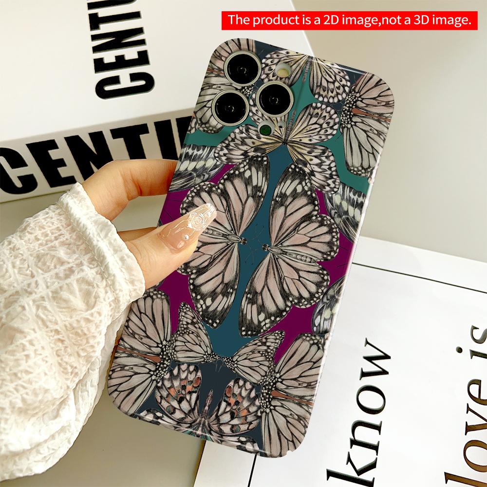 Butterfly Pattern Phone Case All Inclusive Film Hard Phone Case, Compatible with iPhone 18 Pro Max 17 16 15 14 13 12 11