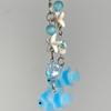 Handmade Beaded Phone Chain Fish Cellphone Charm Acrylic Keyring Pendant Mobile Phone Charm Detachable Bag Accessory
