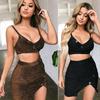 2 Ženy Dvoudílný Bodycon Dvoudílný Crop Top a Sukně Set Obvazové Párty Šaty