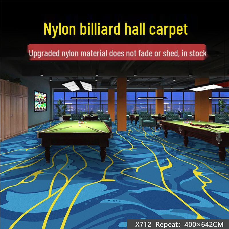 Billiard Room Nylon Carpet: Fireproof, Printed, Large Area, Wall-to-Wall for Halls & Clubs