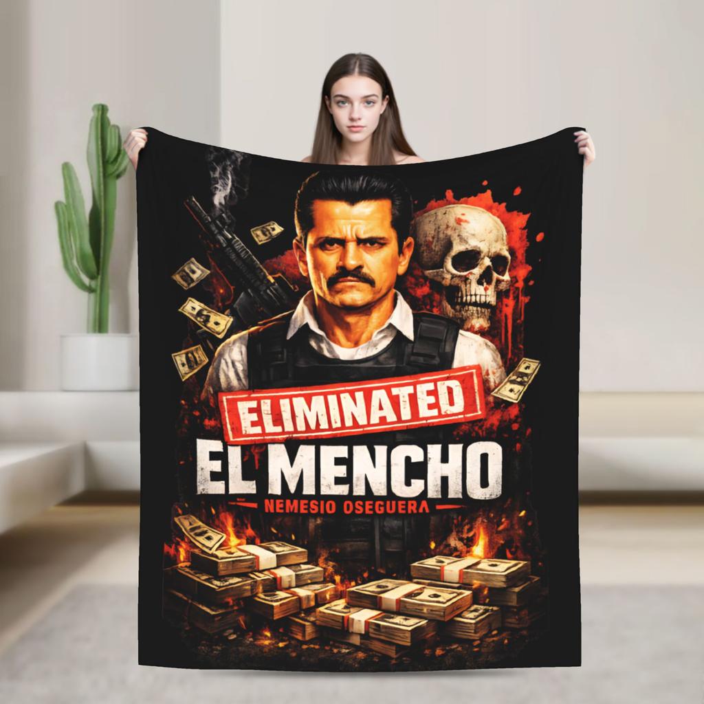 El Mencho Blankets Fleece Summer Air Conditioning Breathable Super Warm Throw Blanket for Bedding Travel Rug Piece