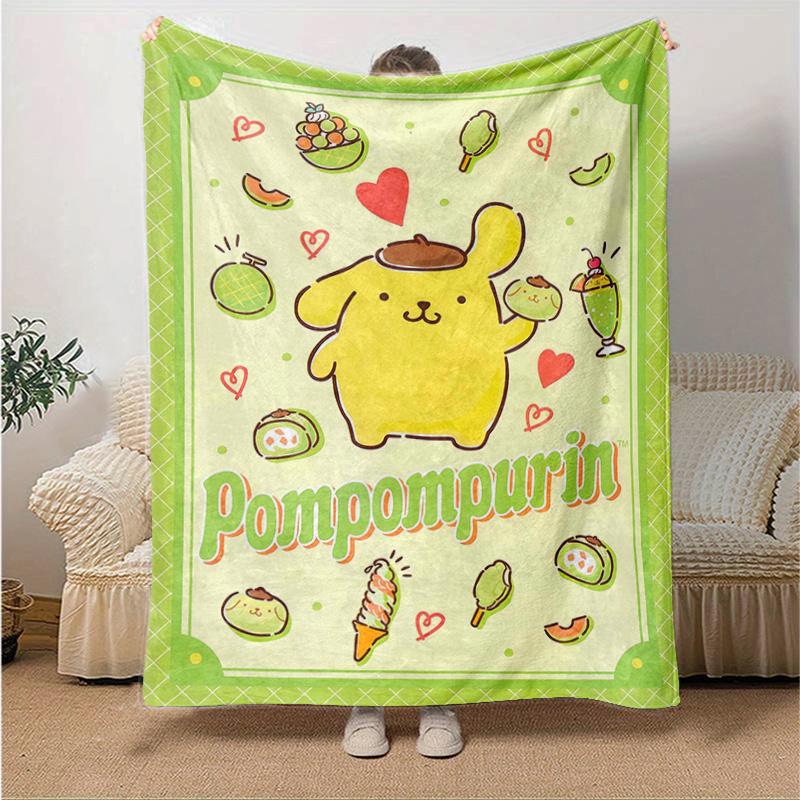 

1pc Pompompurin Cartoon Blanket, Cute Animal Design for Room Decor, Soft Throw Blanket Perfect as Birthday Gift, Living Room, Travel, Camping, Car Bla 130x150cm