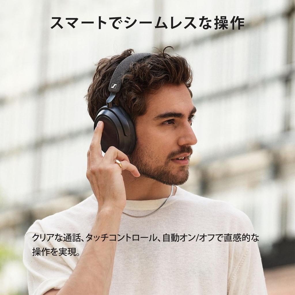 Sennheiser MOMENTUM 4 Wireless Bluetooth with Aging Sound Noise Low aptX Adaptive and Headphones, Black, Module, High-Performance Drivers,