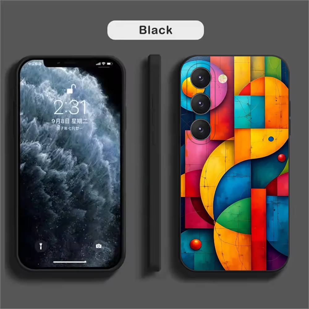 Geometric Bauhaus Phone Case For Samsung Galaxy A52 A42 A32 A22 A12 A02S A72 A73 A51 A41 A31 A21S A71 A40 A30S A20S