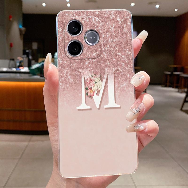 Anti-scratch Phone Case For Honor 600 Lite 5G/Honor 500 Smart 5G Jelly Clear TPU Soft Casing Lucky Letter Couple Shell
