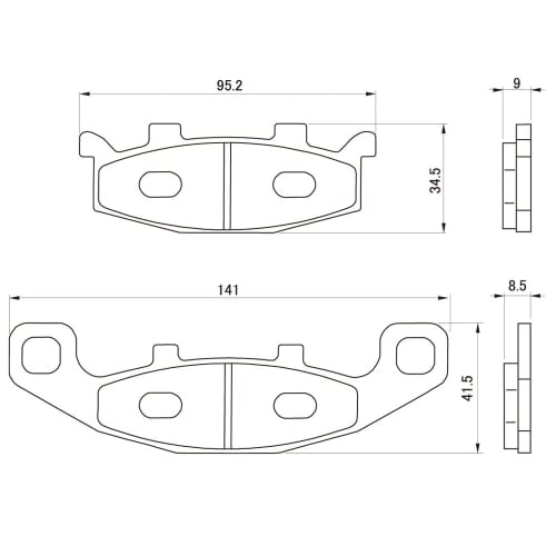 Daytona Motorcycle Brake Pad Red Pad (Semi-Metal Pad) Zephyr 750 (90-06) Zephyr 400 (89-95) etc. 79840 Thread No.: 56