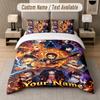 Demon Slayer 3Pcs Bedding Set, Personalized Custom Name Text, 1 Duvet Cover & 2 Pillowcases For Bedroom