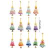 Knitted Christmas Tree Hanging Pendant Decoration With Bell Accent Party Car Interior Decoration