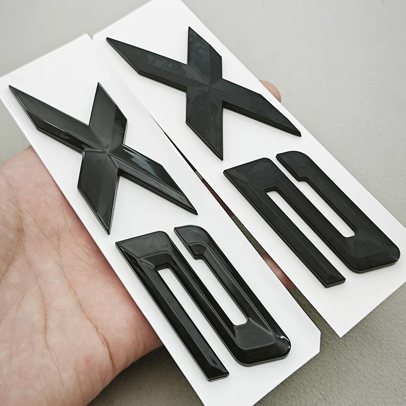 3D ABS Chrome Black Car Styling Rear Trunk Bnadge Logo X2 X4 Emblem Letters Decals For BMW X2 X4 F39 G02 Exterior Accessories