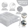 Coussin de chaise - AIMOONSA - 40 x 40 cm - Lot de 4 - Coton - Ficelles de maintien