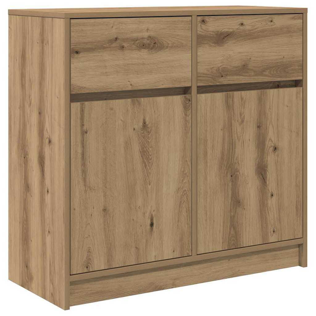 Sideboard with Drawer Artisan Oak Finish 80 x 34 x 76 cm Particleboard