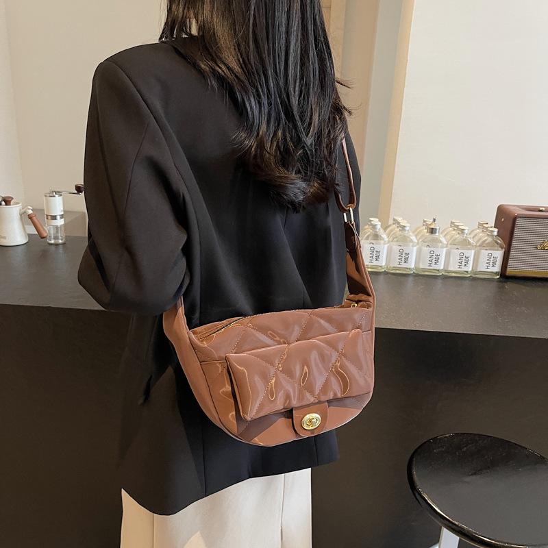 

Модная сумка-мессенджер Женская модная сумка-седло Повседневная ромбовидная сумка под мышкой