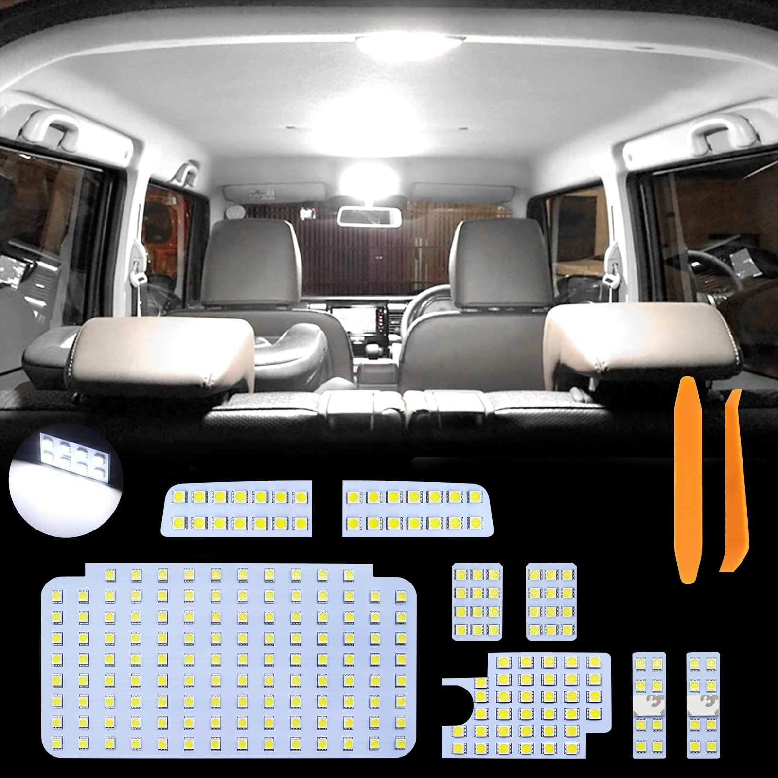 

Zealsun Серия 200 Hiace Светодиодная лампа салона Hiace 200 Super GL Эксклюзивный интерьер Оригинальный Легкий Без модификаций 200 Набор светодиодов для кастомного интерьера Набор, Белый, белый