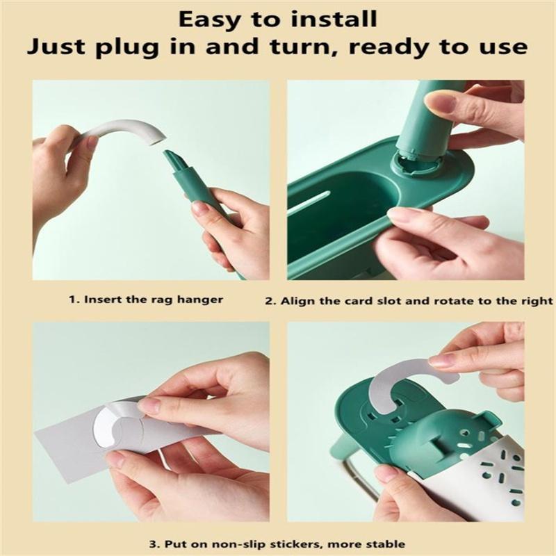 Kitchen Sinks Organizer Telescopic Sink Shelf Soap Sponge Storage Rack Adjustable Drain Rack Storage Basket Kitchen Accessories