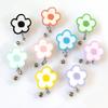 Flexible Rotating Card Holder With Vibrant Fashionable Petal Design Acrylic Construction And Adjustable Cord Length